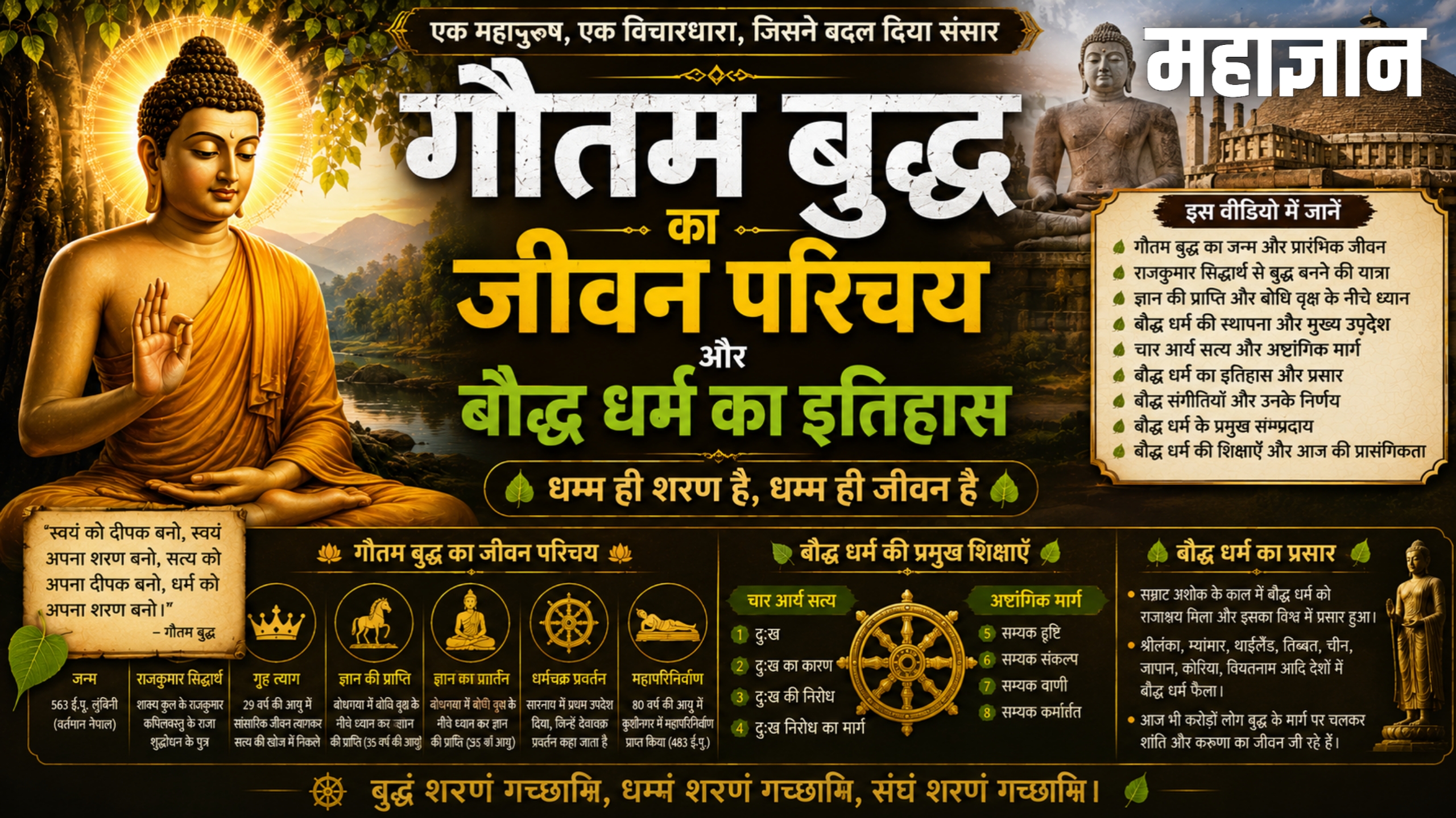 गौतम बुद्ध का जीवन परिचय और बौद्ध धर्म का इतिहास