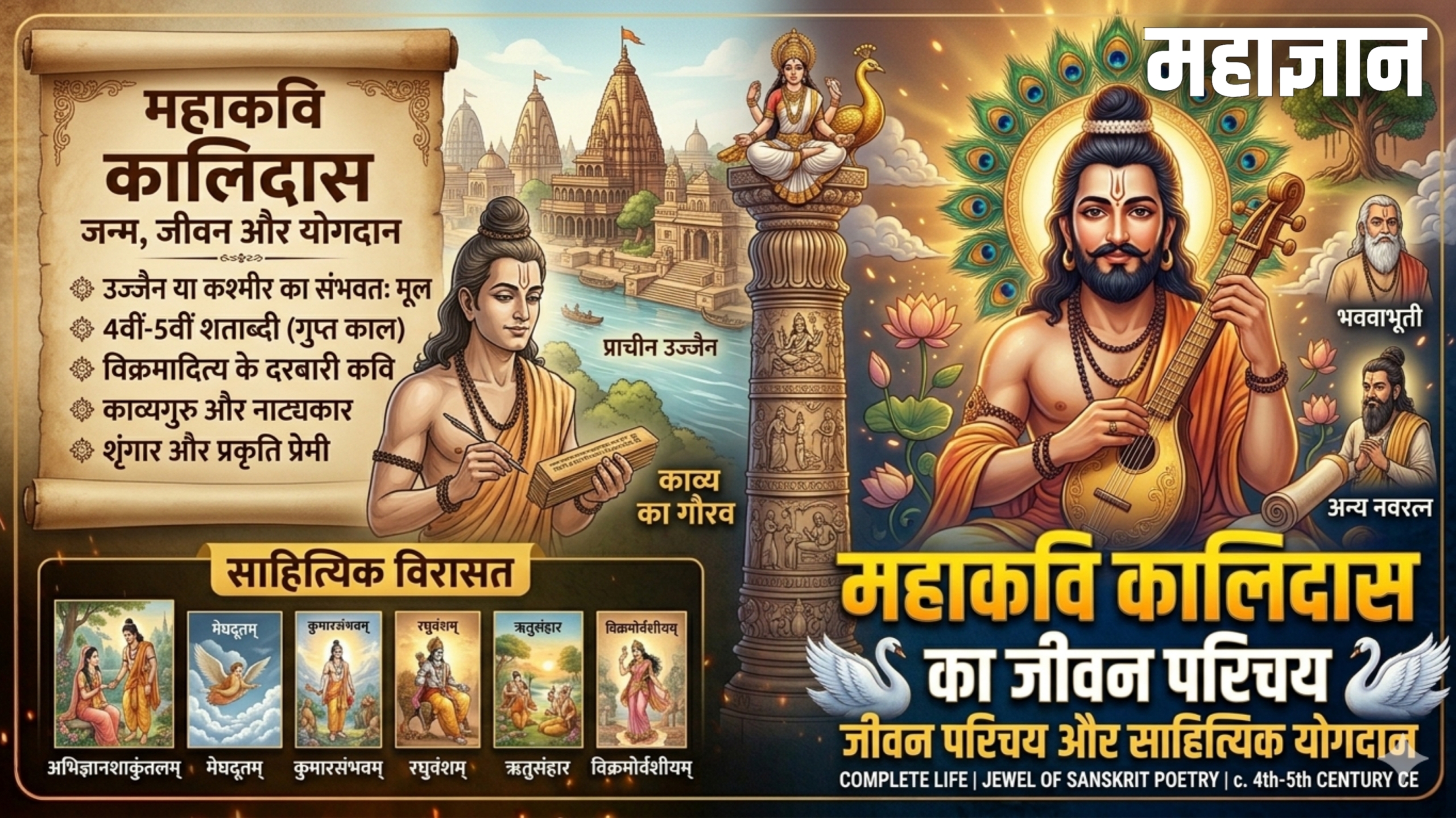 कालिदास का जीवन परिचय और साहित्यिक योगदान
