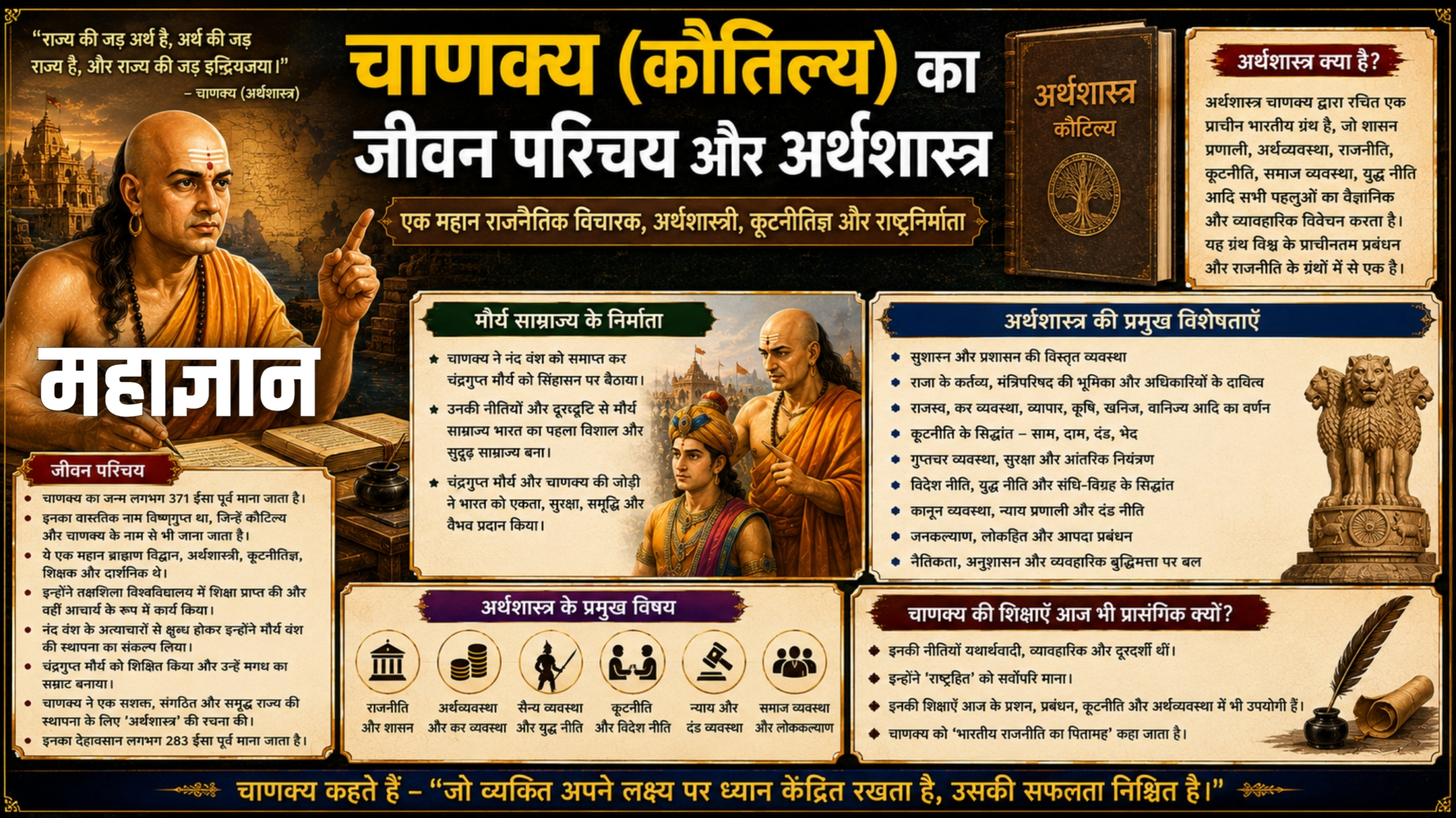 चाणक्य का जीवन परिचय और अर्थशास्त्र