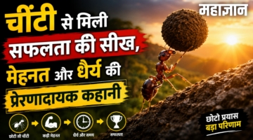 चींटी से मिली सफलता की सीख – मेहनत और धैर्य की प्रेरणादायक कहानी