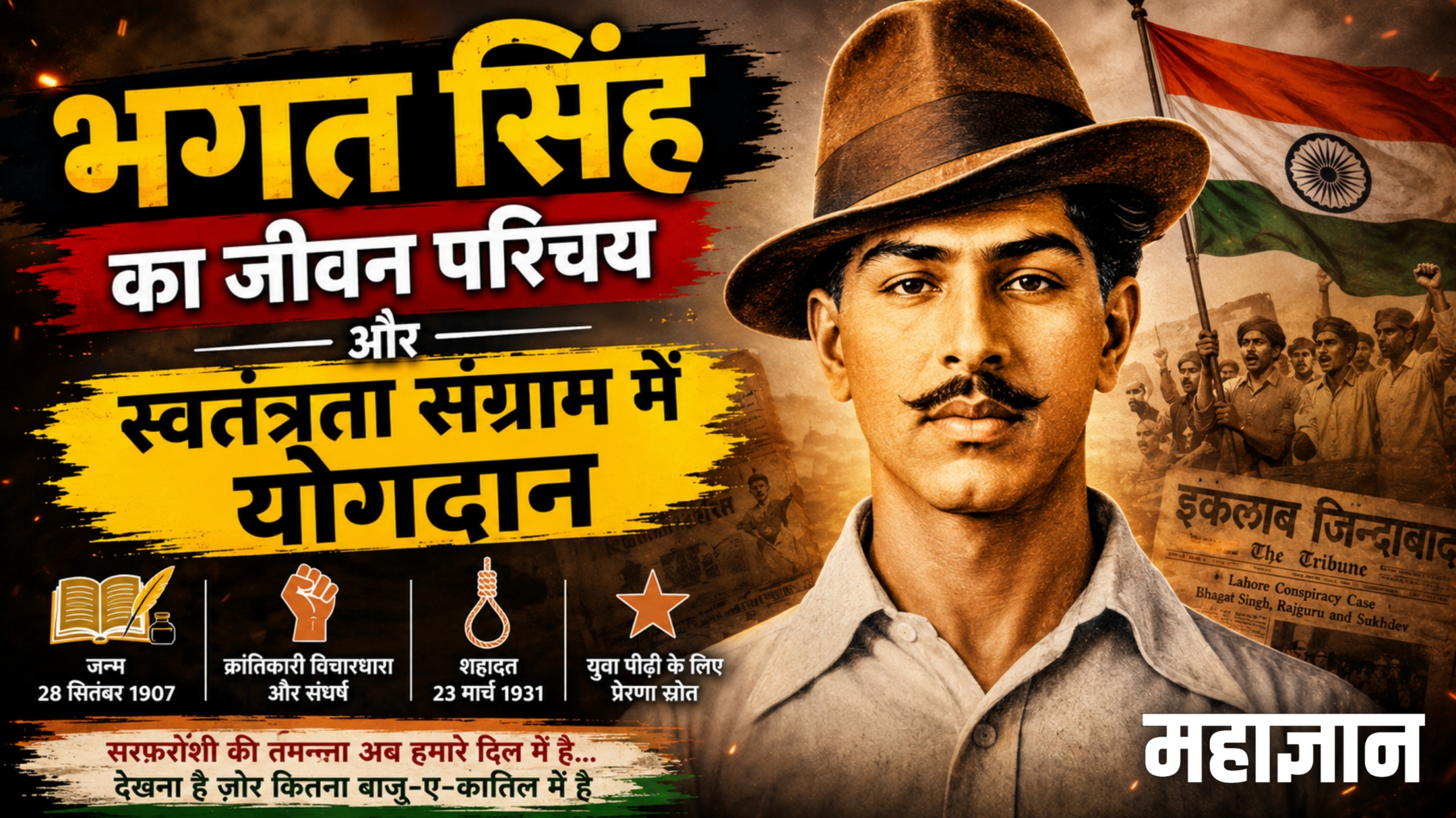 भगत सिंह का जीवन परिचय और स्वतंत्रता संग्राम में योगदान