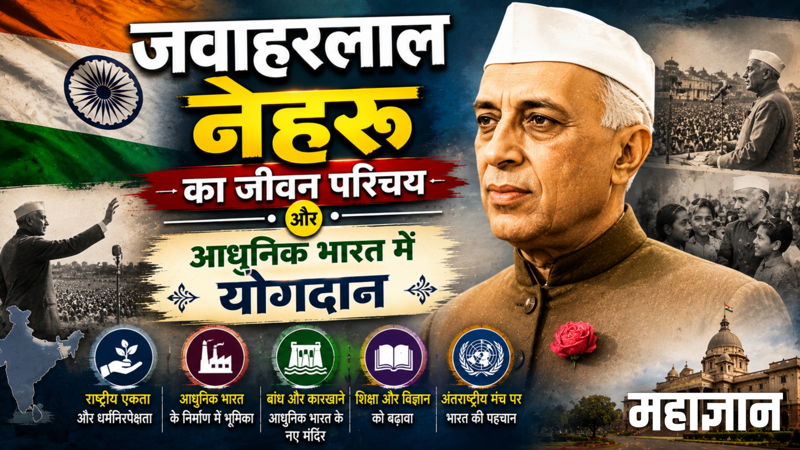 जवाहरलाल नेहरू का जीवन परिचय और आधुनिक भारत में योगदान
