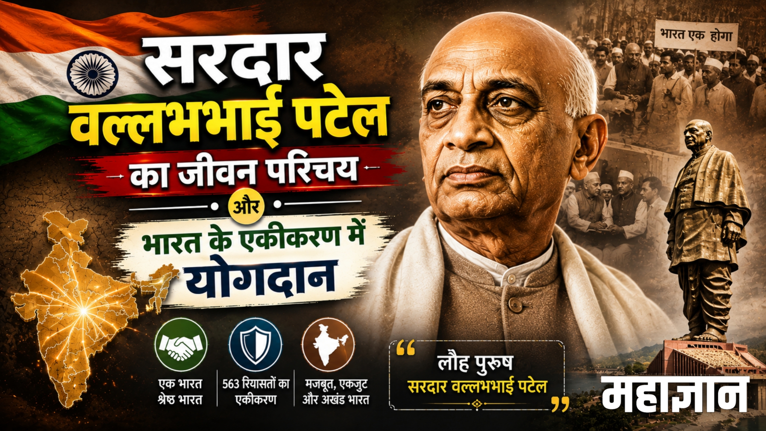 सरदार वल्लभभाई पटेल का जीवन परिचय और भारत के एकीकरण में योगदान