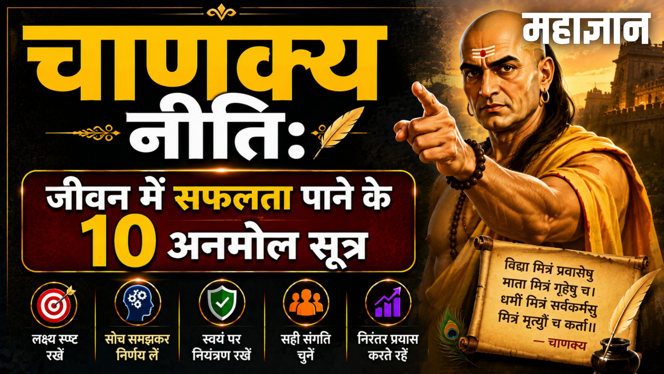 चाणक्य नीति: जीवन में सफलता पाने के 10 अनमोल सूत्र
